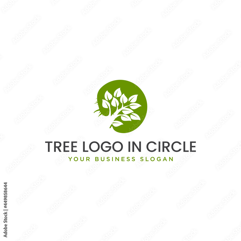 TREE LOGO DESIGN IN CIRCLE