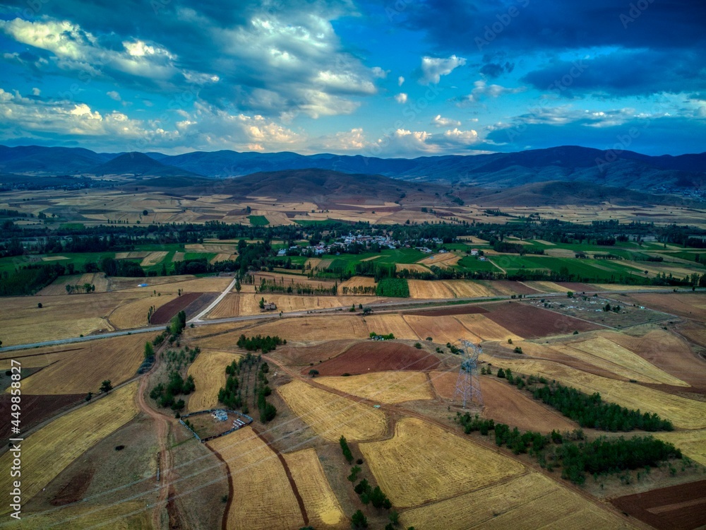 kelkit valley aerial view -