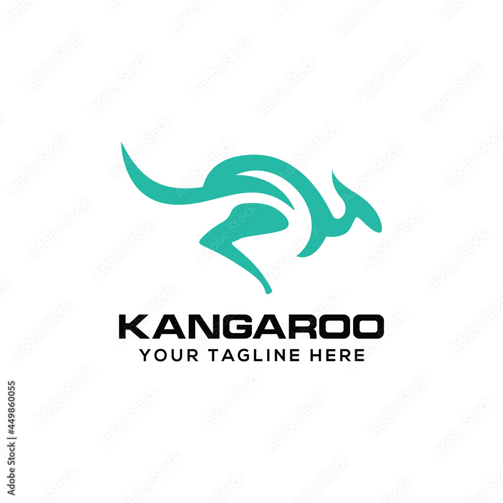 Kangaroo Abstract Logo Design Vector Icon Creative Kangaroo Abstract Logo Design Vector Icon Creative