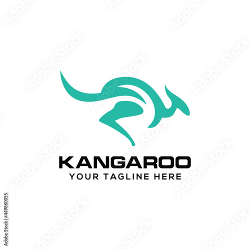 Kangaroo Abstract Logo Design Vector Icon Creative