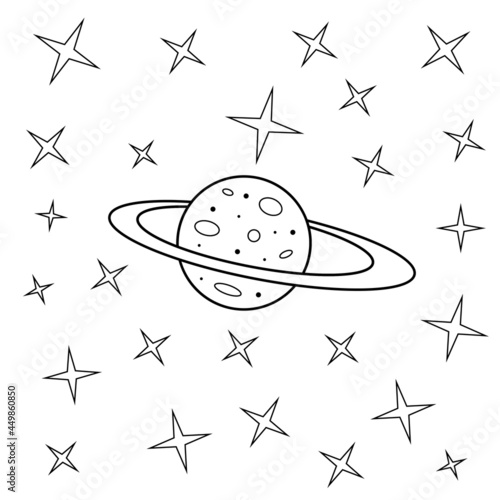 Starry sky simple drawing p...