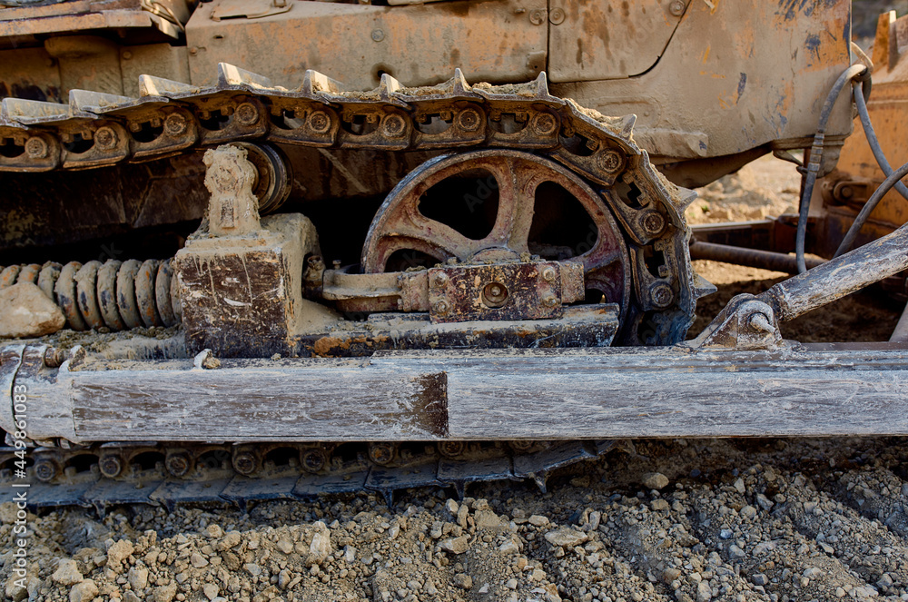 bulldozer on construction site work industry