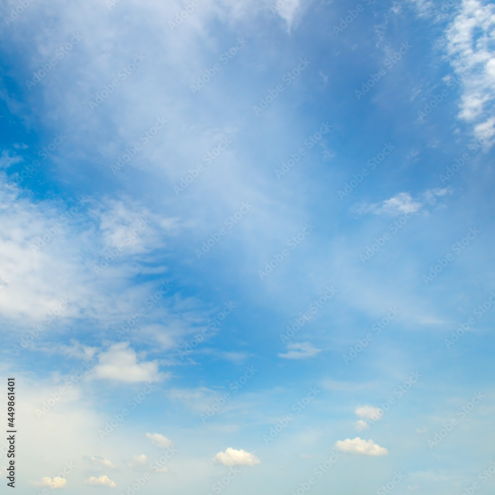Obraz premium Blue sky with white clouds.