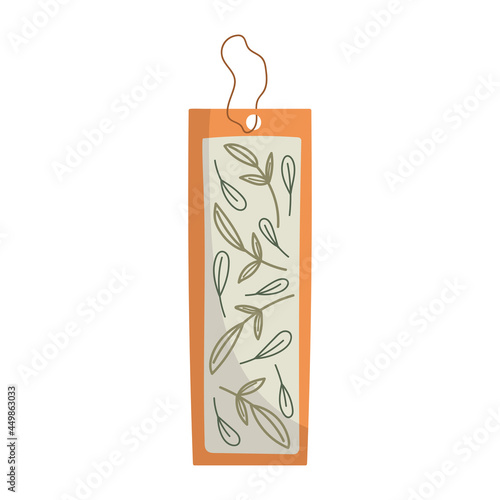 bookmark with leaves