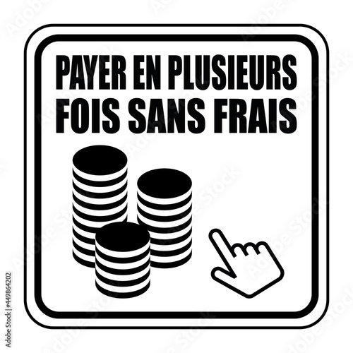 Logo payer en plusieurs fois sans frais.