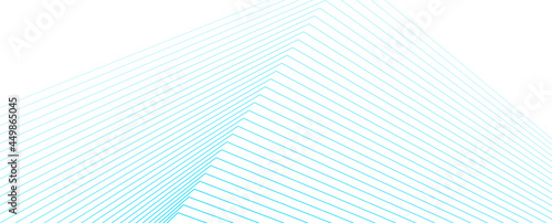 Blue white minimal curved lines abstract futuristic tech background. Vector digital art banner design