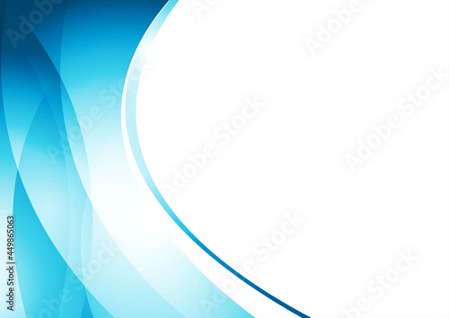 Bright blue elegant minimal waves abstract vector background