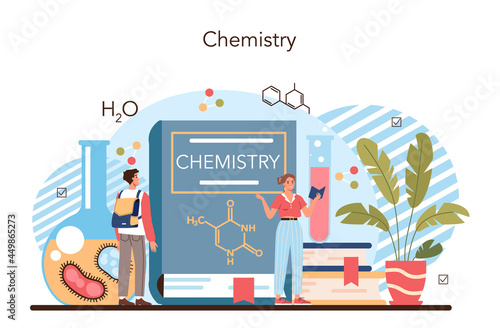 Chemistry studying concept. Chemistry lesson. Scientific experiment