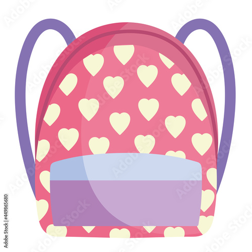 rucksack with hearts