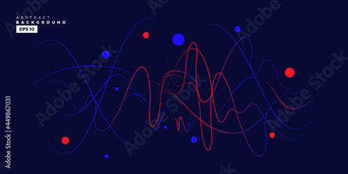 Wave vector element with abstract colorful gradient lines for website  banner and brochure  Curve flow motion illustration  vector lines  Modern background design. 