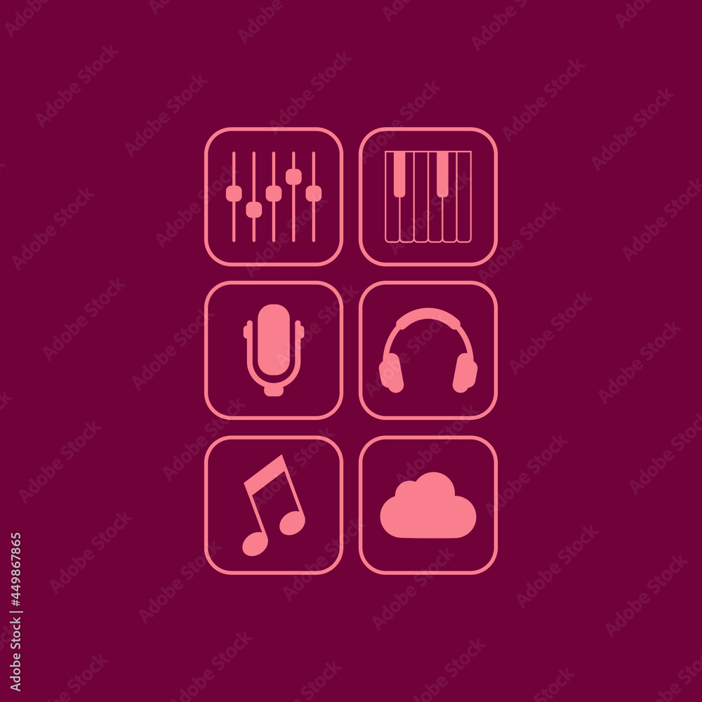 Music or digital audio icon