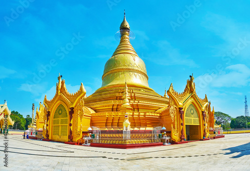 The unique temple in Yangon, Myanmar photo