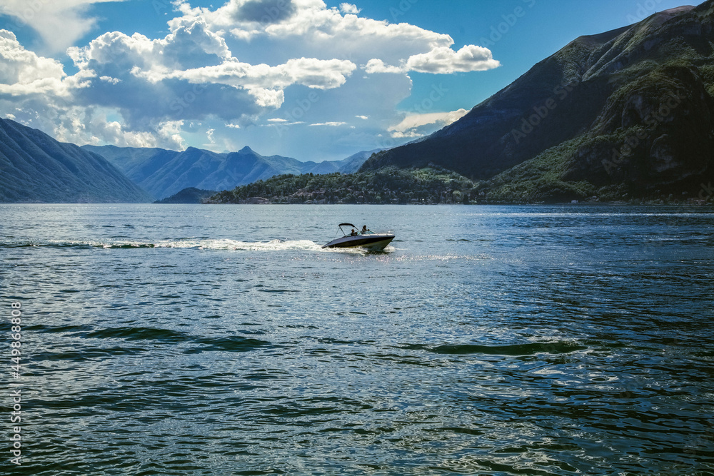 Lake como speedboat
