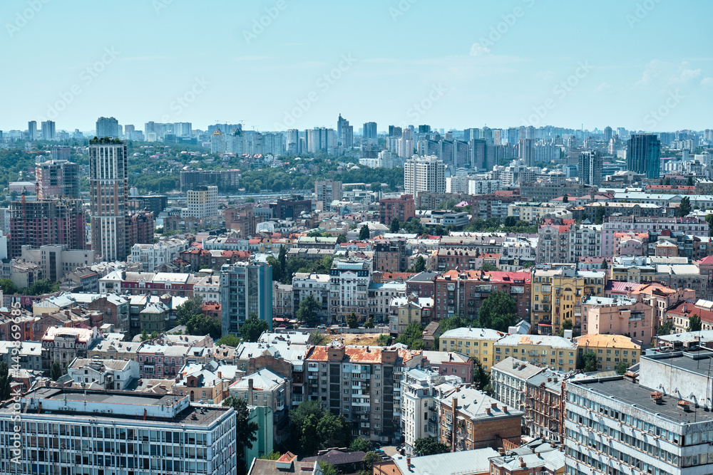 Top view of the center of Kyiv.