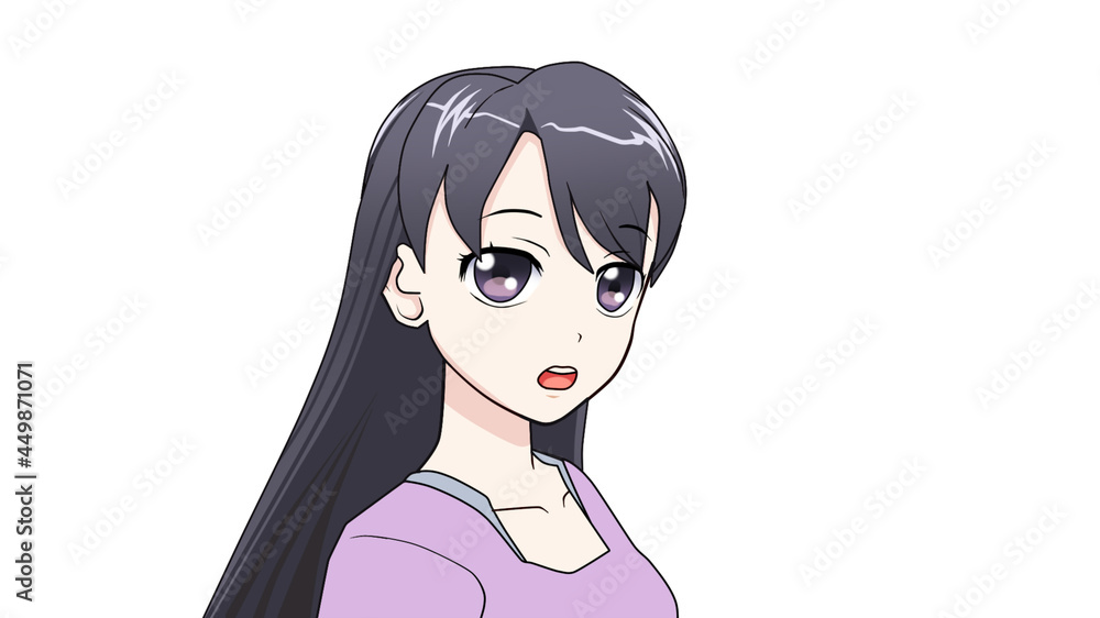 女学生 タイプC 私服 右向き-10 女学生 タイプC 私服 右向き-10