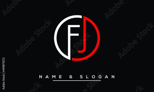 FJ,  JF,  F,  J  Abstract Letters Logo Monogram photo