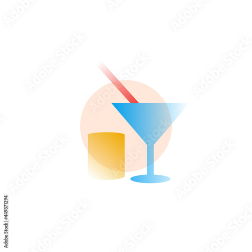 Bar. Vector icon in gradient style. Editable illustration