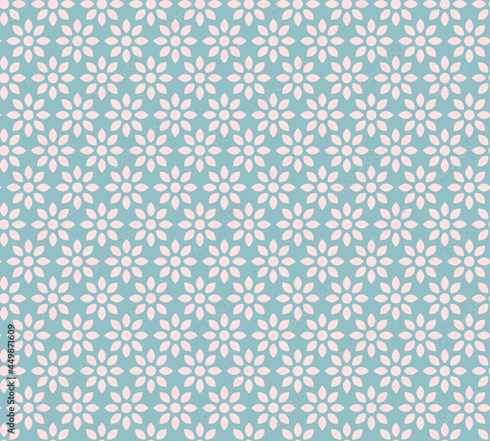 Seamless lace pattern with folkloric floral ornament in scandinavian retro style. Stock illustration for background, wallpaper, textile, scrapbooking, wrapping paper.