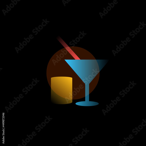 Bar. Vector icon in gradient style. Editable illustration
