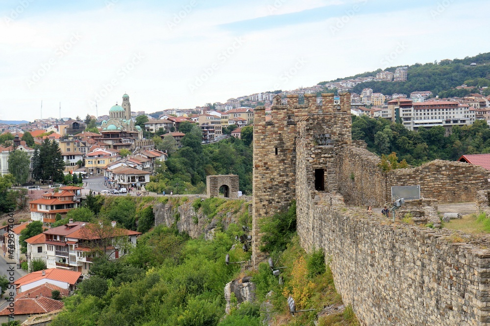 Part of the fortress wall of Tsarevets Fortress (Veliko Tarnovo, Bulgaria)