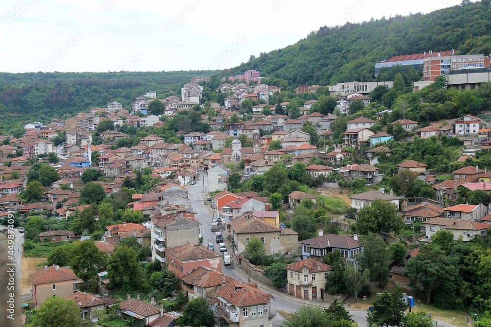 View of the city of Veliko Tarnovo (Bulgaria) from a height