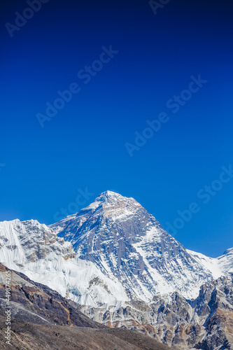 Everest Mountain Peak - the top of the world  8848 m 