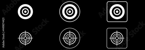 Bullseye target or arrow target flat icon for apps and websites, vector symbol illustration