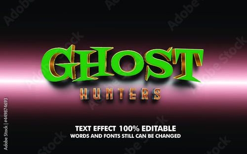 ghost hunter text effect style