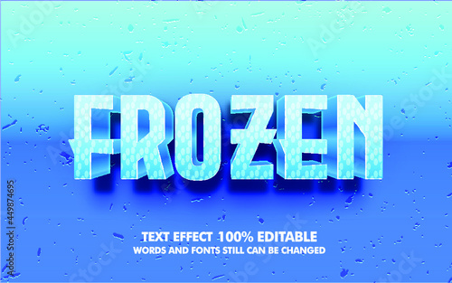 frozen text effect style