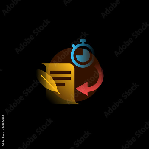 History. Vector icon in gradient style. Editable illustration