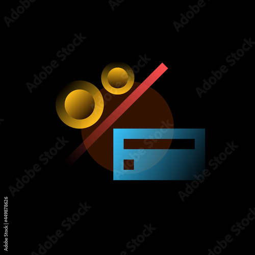 Payment method. Vector icon in gradient style
