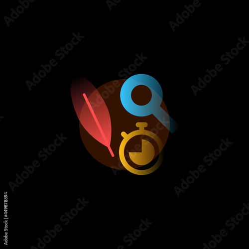 Pending. Vector icon in gradient style. Editable illustration