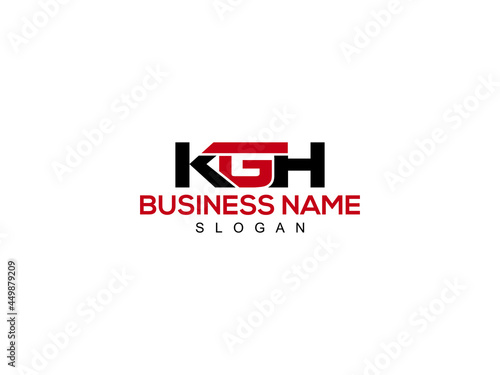 Alphabet Letter KGH Logo Icon Vector For Business photo