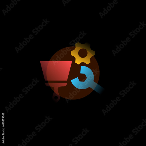 Rebranding. Vector icon in gradient style. Editable illustration