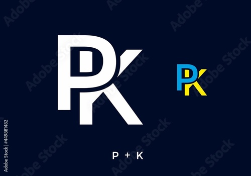 White color of PK initial letter
