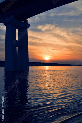 城ヶ島大橋 夕日 三浦市城ヶ島の風景