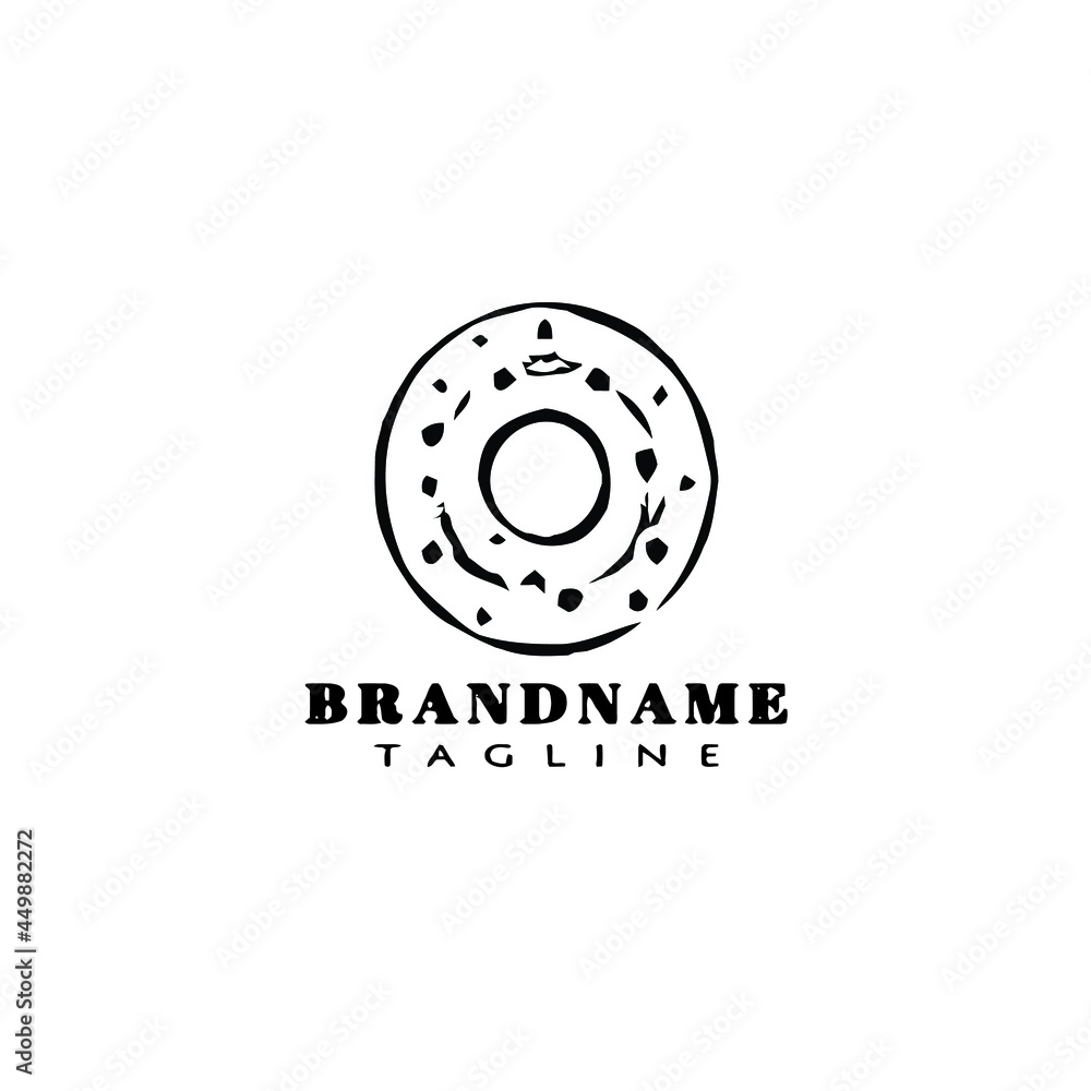 donuts logo icon cartoon design cute vector illustration donuts logo icon cartoon design cute vector illustration