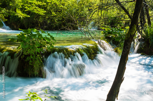 クロアチア プリトヴィツェ湖群国立公園の滝