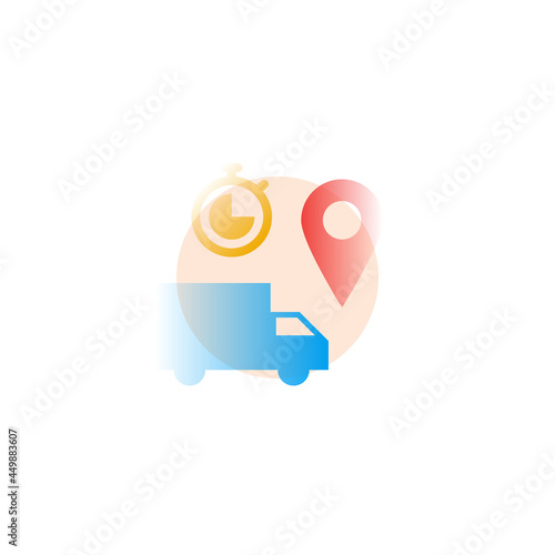 Delivery. Vector icon in gradient style. Editable illustration