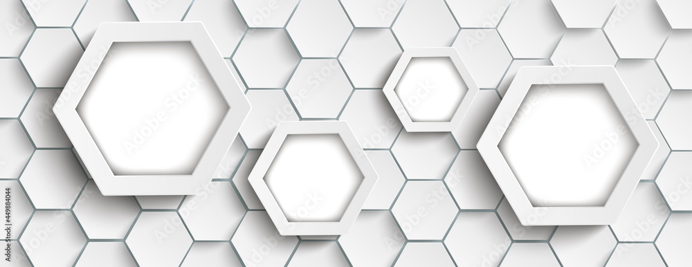 4 Big Hexagons Structure Background Header 4 Big Hexagons Structure Background Header
