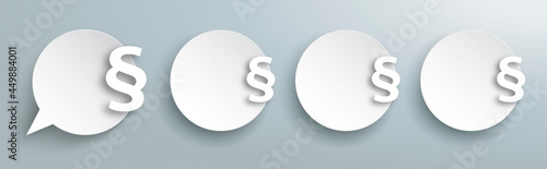 Circles Speech Bubble Paragraphs Header