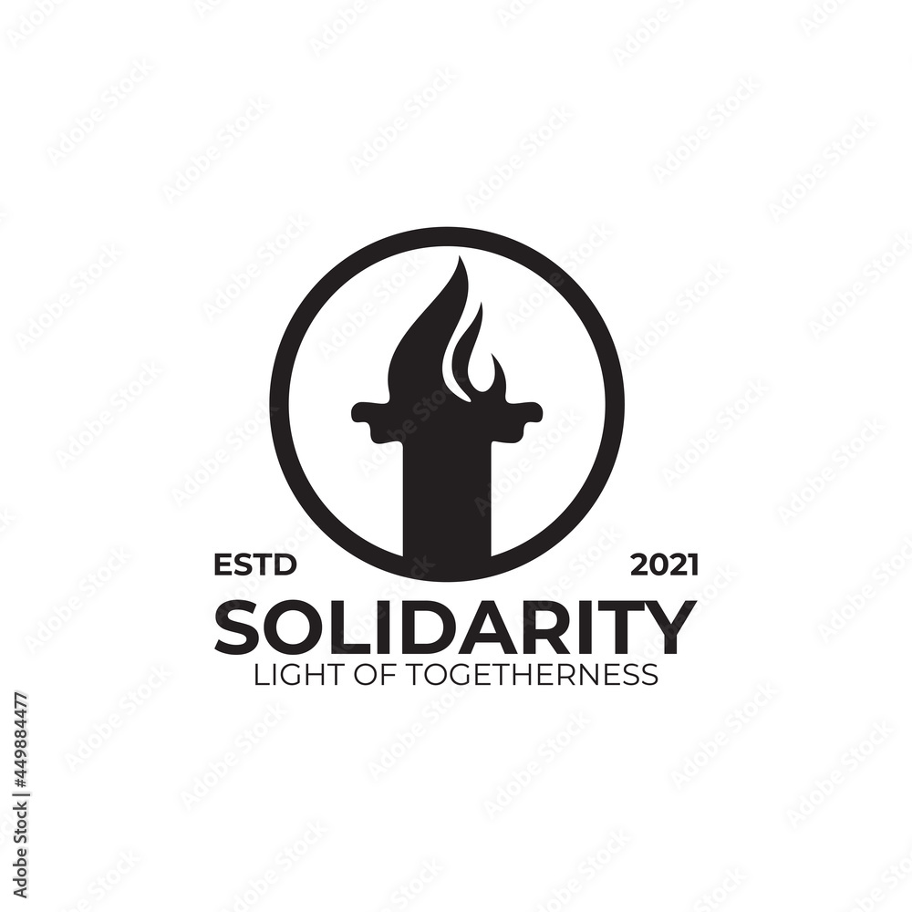 black torch logo design template black torch logo design template