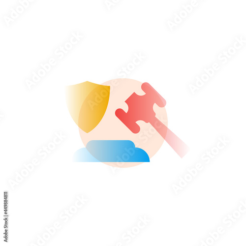 Fine. Vector icon in gradient style. Editable illustration