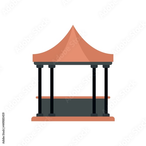 Furniture gazebo icon flat isolated vector