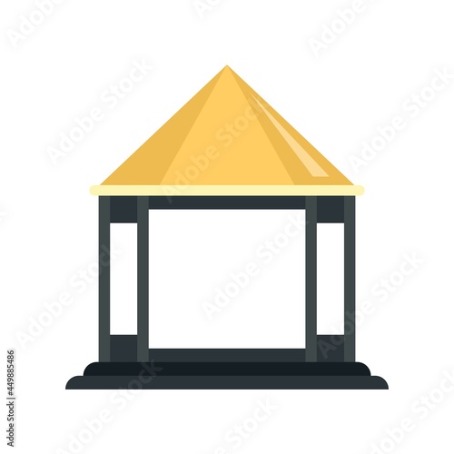 Architecture gazebo icon flat isolated vector