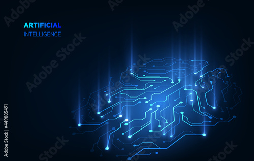 artificial intelligence background tech futuristic design concept