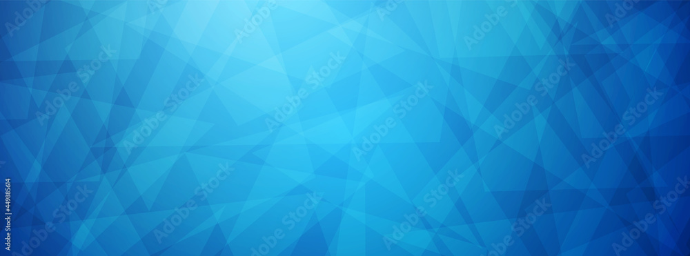 Abstract blue overlapping triangle background