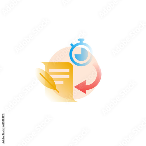 History. Vector icon in gradient style. Editable illustration