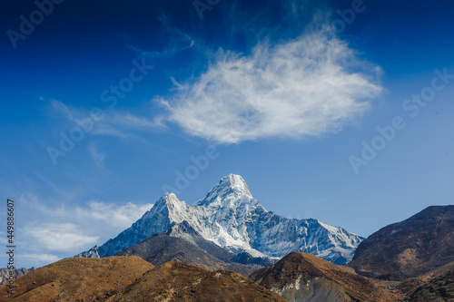 Mt. Ama Dablam in the Everest Region of the Himalayas, Nepal © olyphotostories
