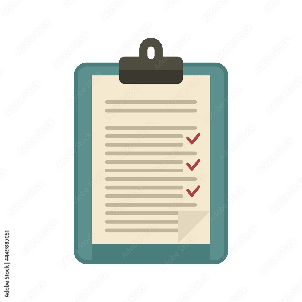 Internship to do list icon flat isolated vector Internship to do list icon flat isolated vector
